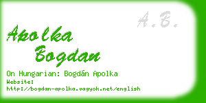 apolka bogdan business card