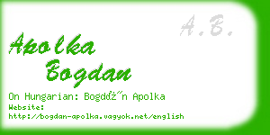 apolka bogdan business card